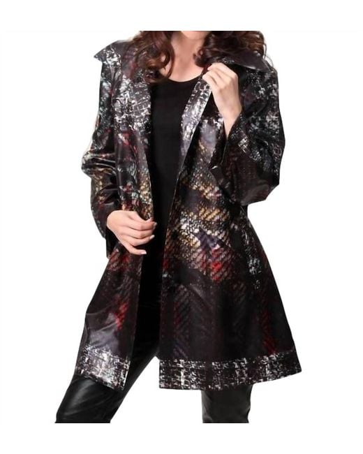 Angel Black Snap-Front Rain Jacket