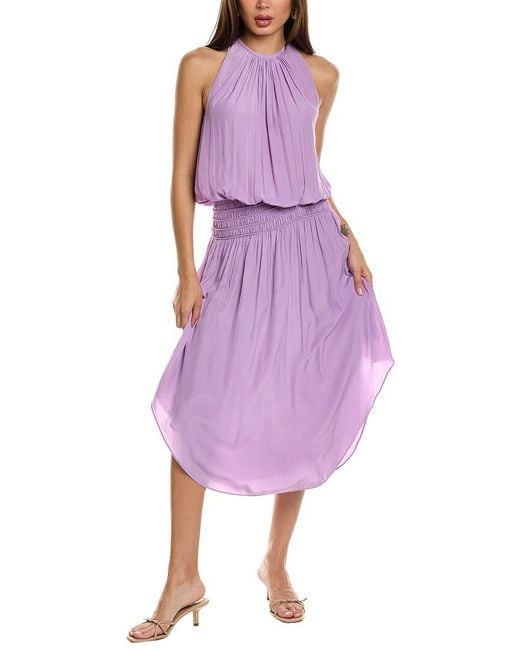 Ramy Brook Purple Sleeveless Audrey Midi Dress