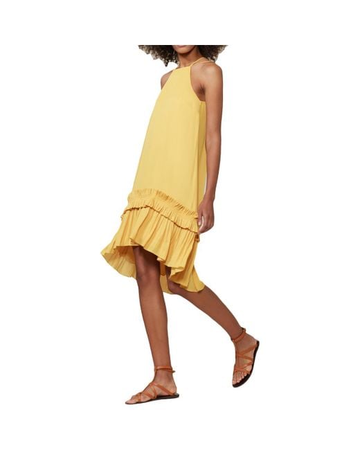 Halston heritage 2025 yellow dress