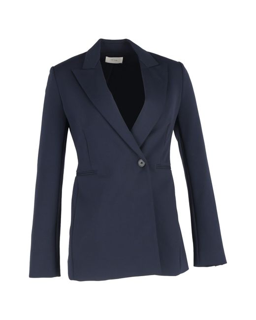 The Row Blue Koja Single-Breasted Scuba Blazer