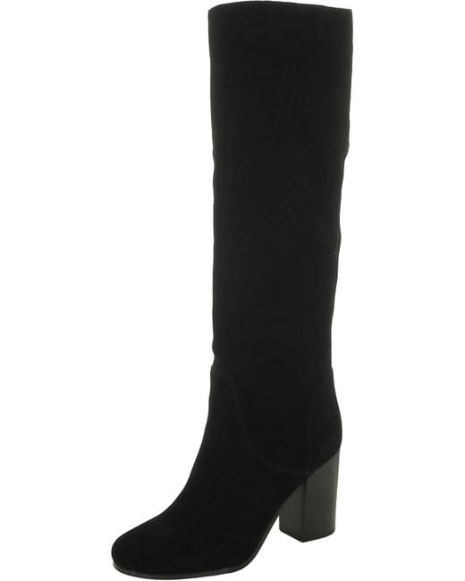 MICHAEL Michael Kors Black Leigh Suede Knee-high Boots