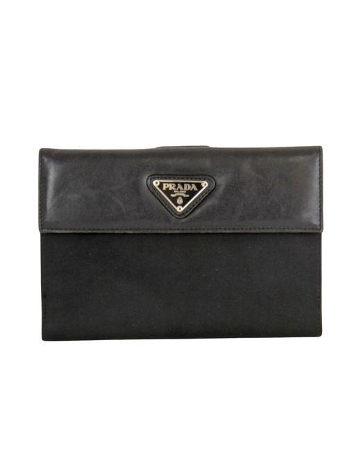 Prada Black Re-nylon Synthetic Wallet (pre-owned)