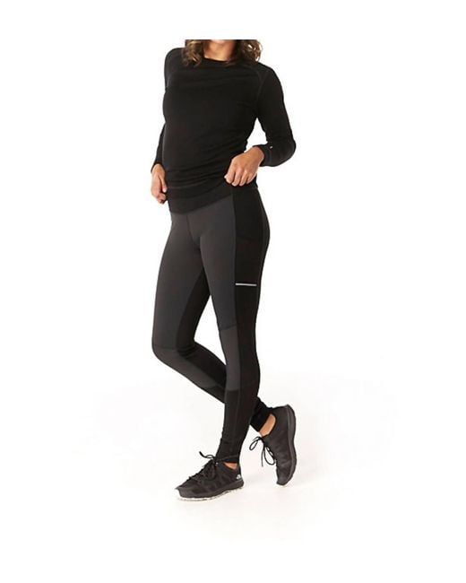 Smartwool Merino Sport Fleece Wind Tight Leggings In Black