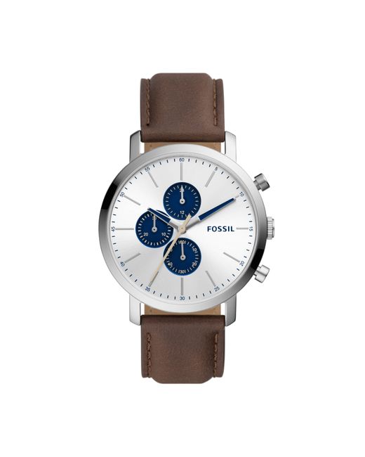 Fossil Brown Luther Chronograph, Stainless Steel Watch for men