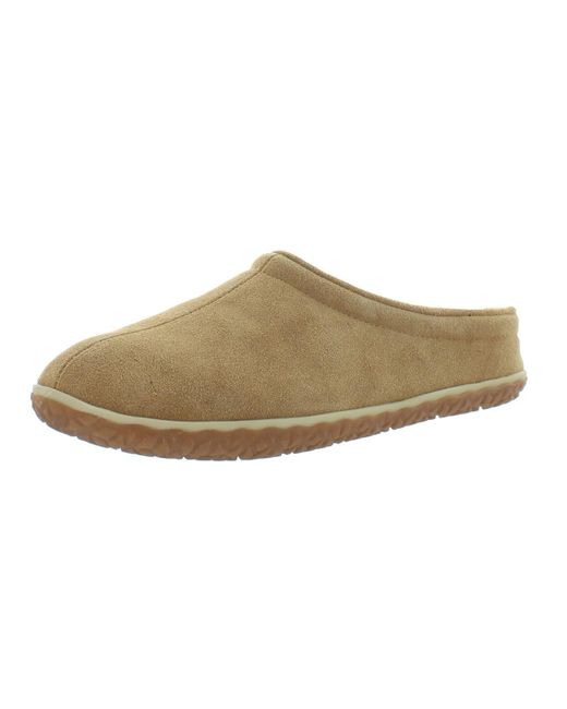 Minnetonka Brown Taylor Suede Slip On Clog Slippers for men