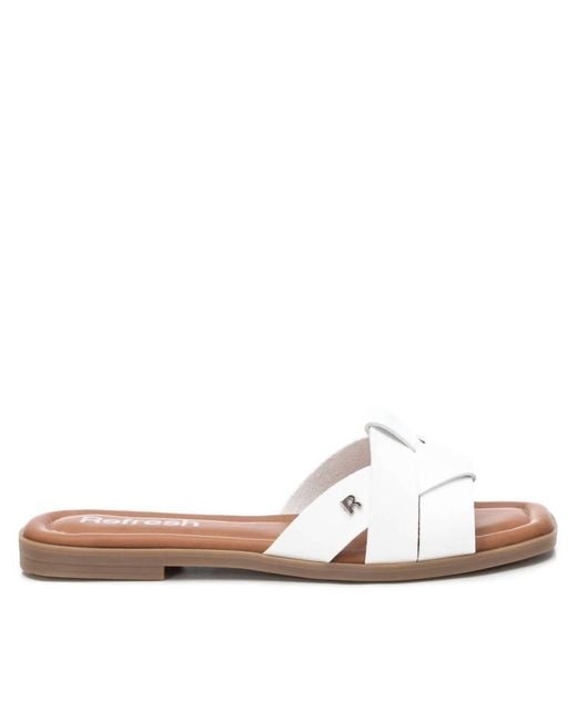 Xti White Flat Sandals