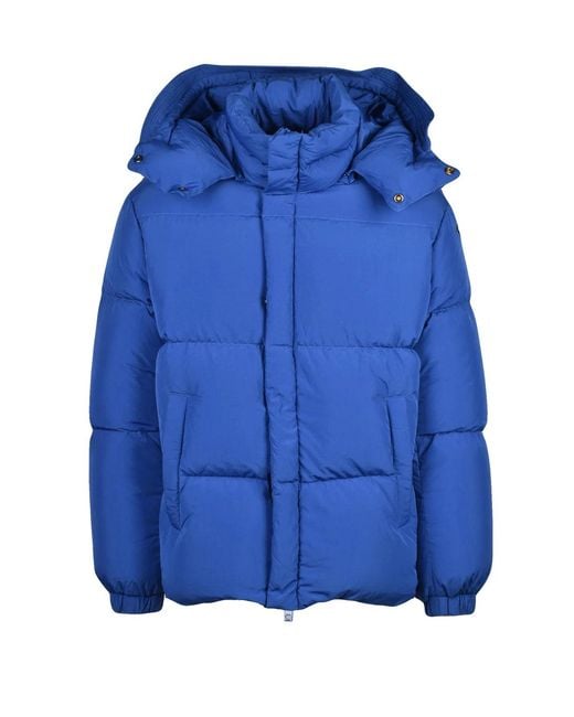 DIESEL Blue Nylon Down Jacket for men