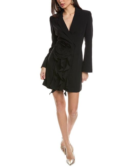 Amanda Uprichard Black Parnell Blazer Mini Dress