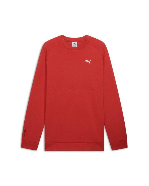 PUMA Red Tech Crew Sweatshirt for men