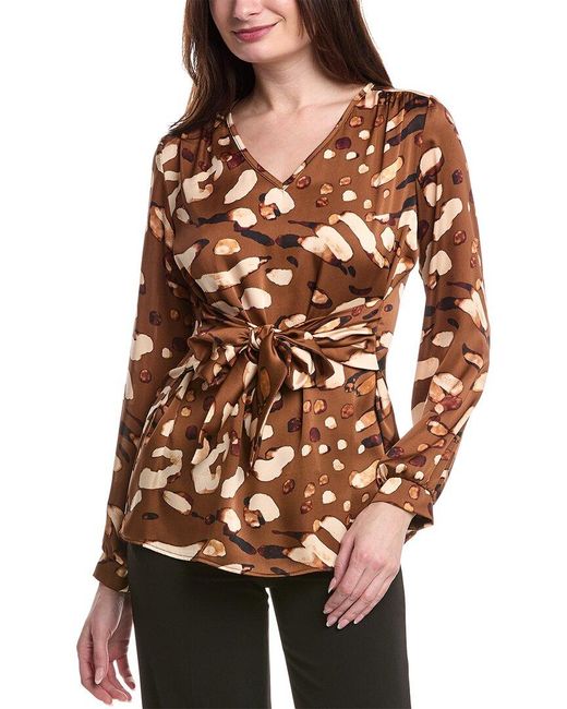 Joseph Ribkoff Brown Blouse