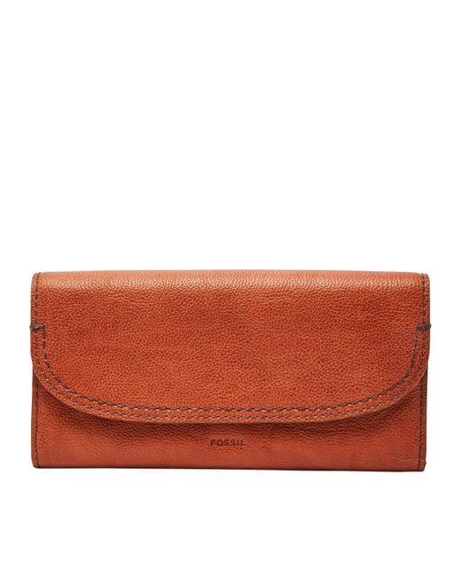 Fossil Cleo Leather Clutch | Lyst