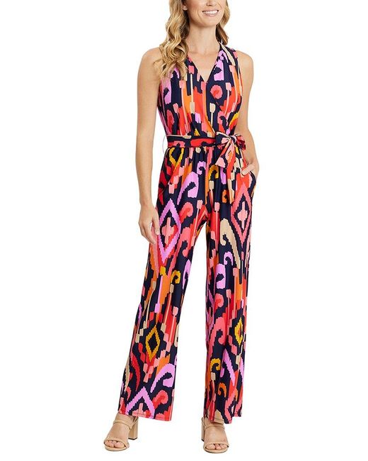 Jude Connally Red Vera Faux Wrap Jumpsuit