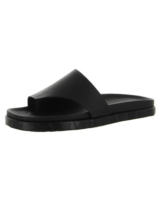 Donald J Pliner Lylaa Leather Cushioned Footbed Slide Sandals in Black ...