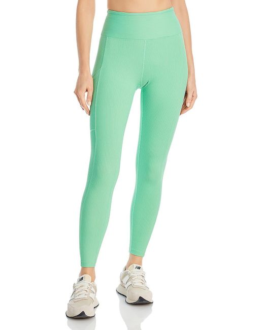 Year Of Ours Green Stretch Ribbed leggings