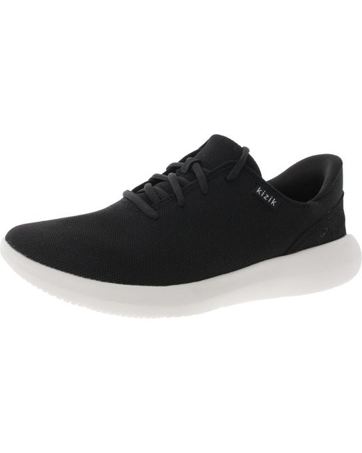 KIZIK Black Lace-Up Running & Training Shoes