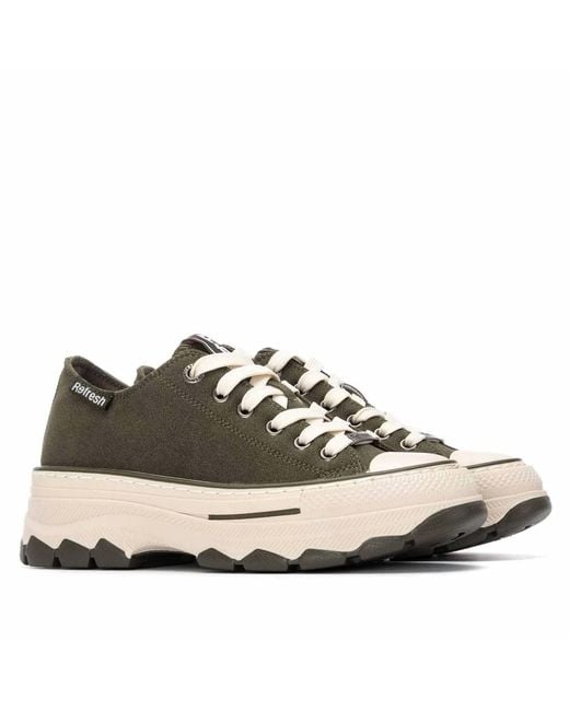 Refresh Green Lace-Up Sneakers
