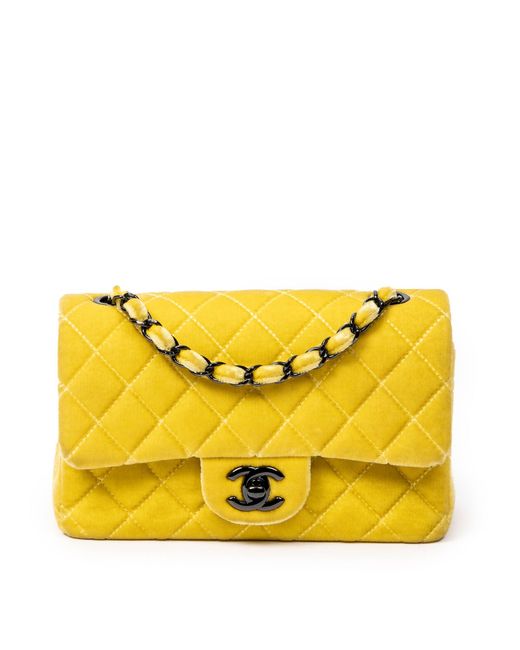 Chanel Mini Classic Flap in Yellow Lyst
