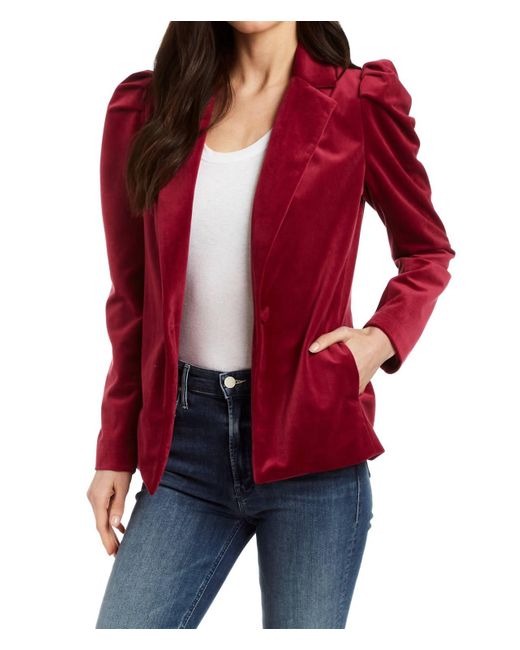 Drew Red Carole Velvet Jacket