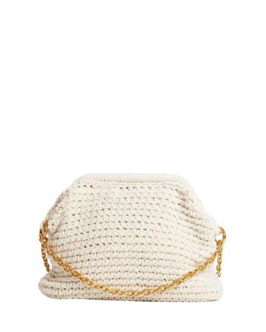 Moda Luxe White Christabel Crochet Crossbody Bag