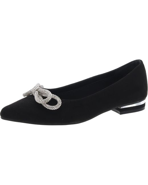 Jones New York Black Quinnie Rhinestone Pointed Toe Ballet Flats
