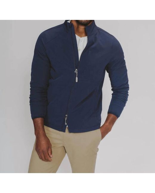 The Normal Brand Blue Soft Shell Full Zip Jacket for men