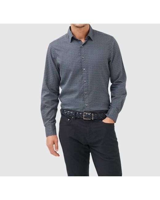 Rodd & Gunn Blue Stanaway Long Sleeve Shirt for men
