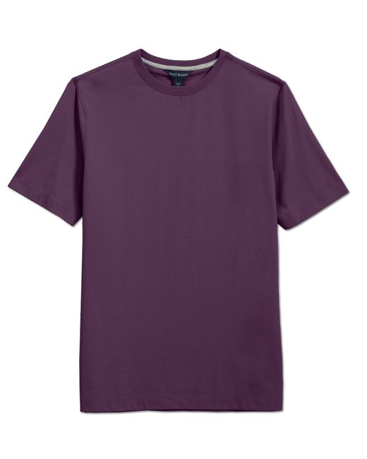 Scott Barber Purple Pima Cotton Short Sleeve Crew Tee for men