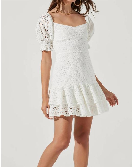 Astr White Roseville Mini Dress