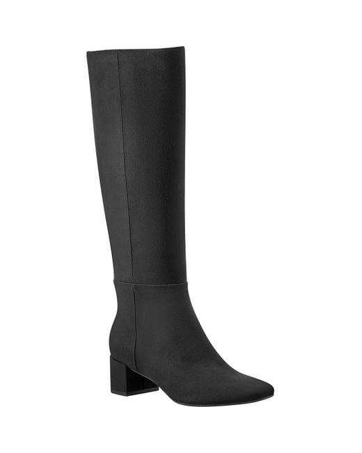 Bandolino Women's Black Bnaddyson2 Zipper Manmade Mid-Calf Boots