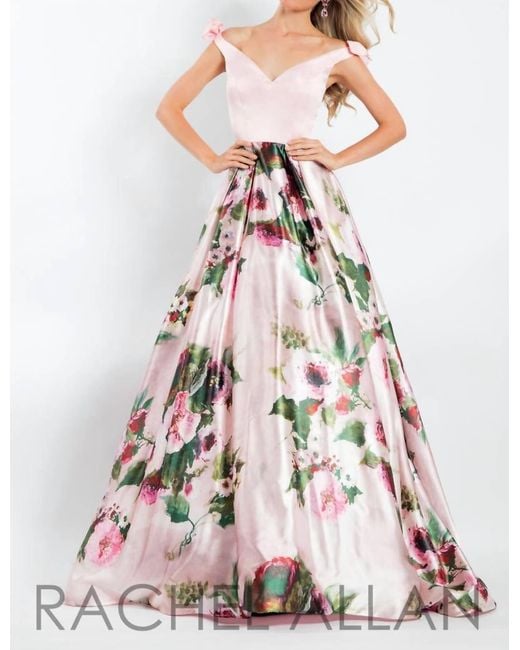 Rachel Allan Pink Long Prom Dress