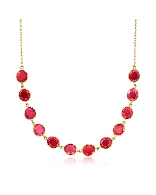 Ross-Simons Red Ruby Necklace