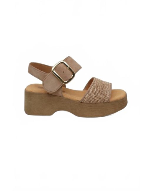 Gabor Brown Laht Platform Sandals