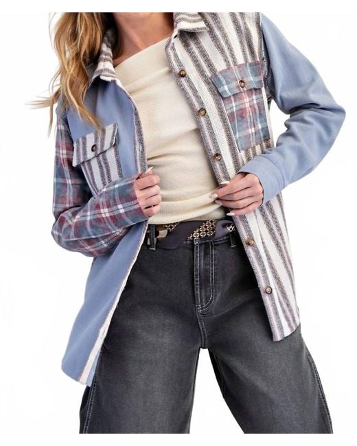 Easel Blue Button Down Shirt