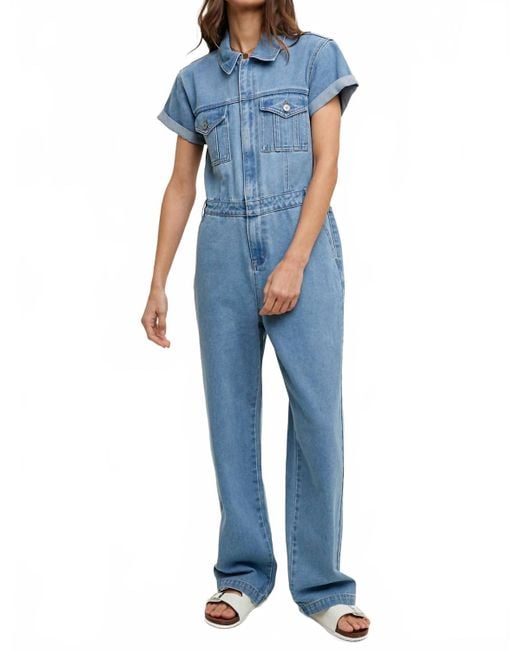 Wishlist Women's Blue Sadie Denim Jumpsuit