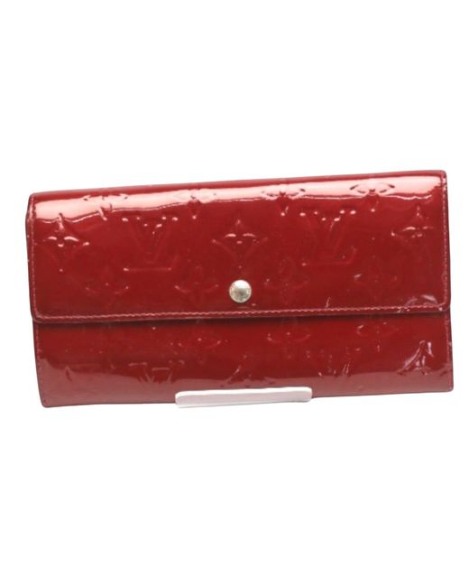 Louis Vuitton Red Sarah Patent Leather Wallet (pre-owned)