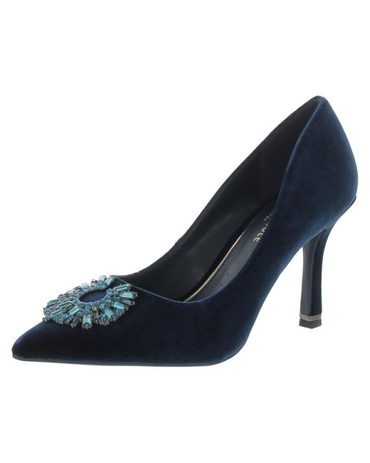 Kenneth Cole Blue Romi Starburst Slip On Pointed Toe Pumps