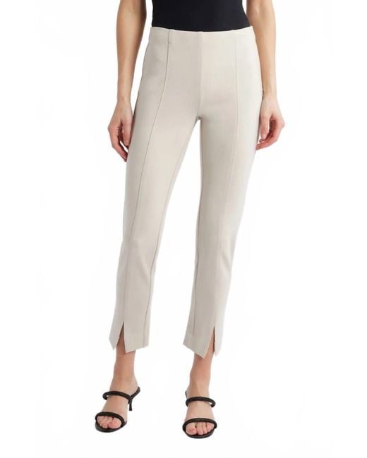 Apny Natural Pull-On Ponte Pant With Split Hem