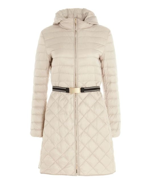 Cream quilted deals coat