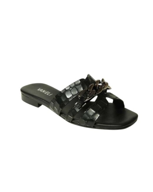 Vaneli Black Errita Flat Sandal