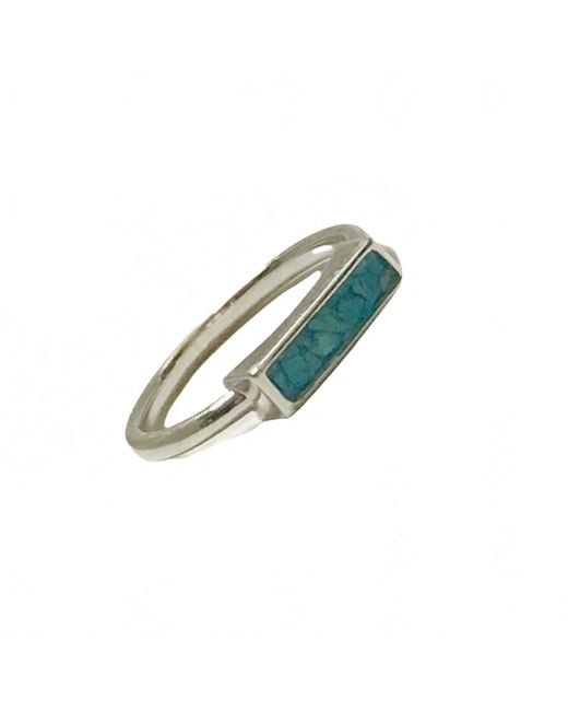 Dune Blue Delicate Dune Bar Ring