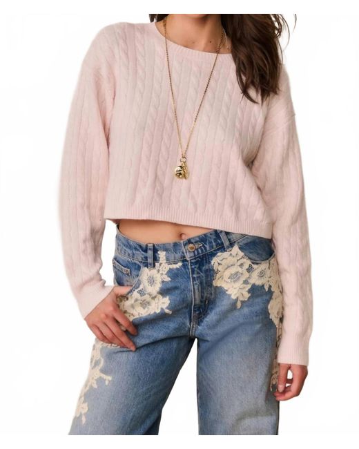 LoveShackFancy Blue Filomena Pullover Sweater
