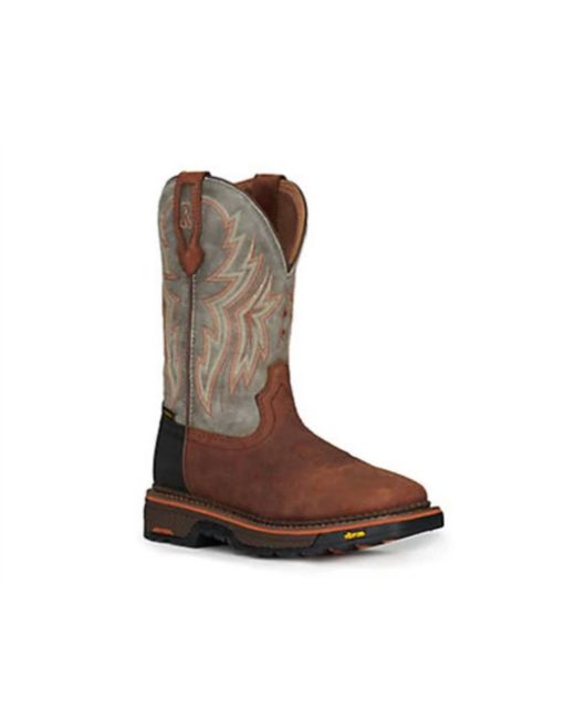 R. Watson Boots Brown Square Toe Work Boots for men