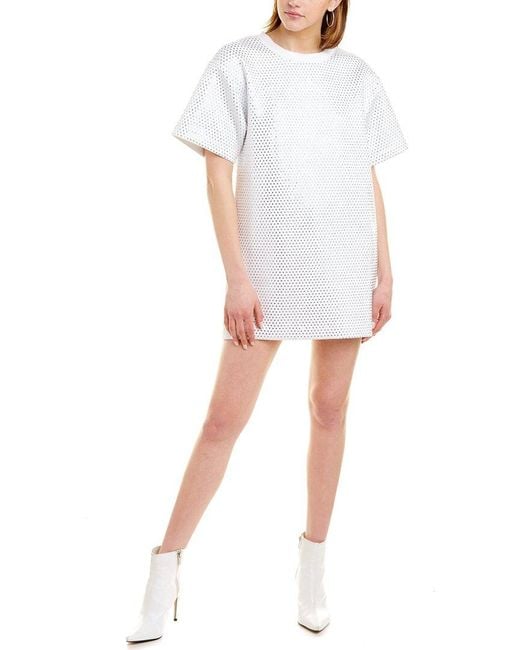 Cynthia Rowley White Rhinestone T-shirt Dress