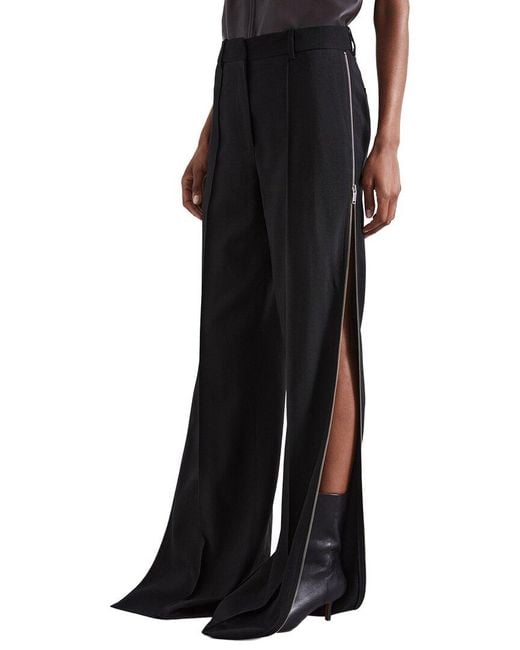 Reiss Women's Black Audrey Wool Trouser