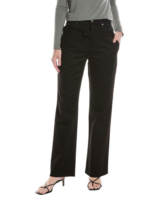 7 For All Mankind Black Double Waisted Trouser