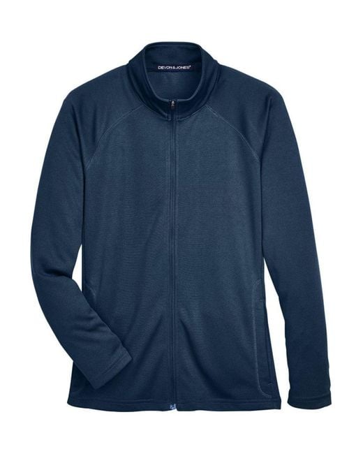 Devon & Jones Blue Stretch Tech-Shell Compass Full-Zip Jacket
