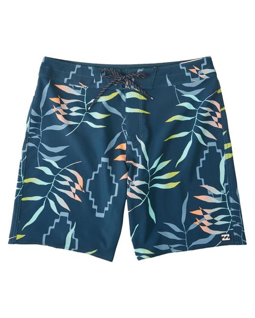Billabong Blue Sundays Pro Printed Board Shorts Swim Trunks for men