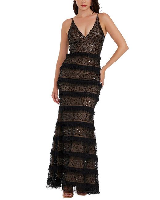 Dress the Population Black Guinevere Mermaid Gown