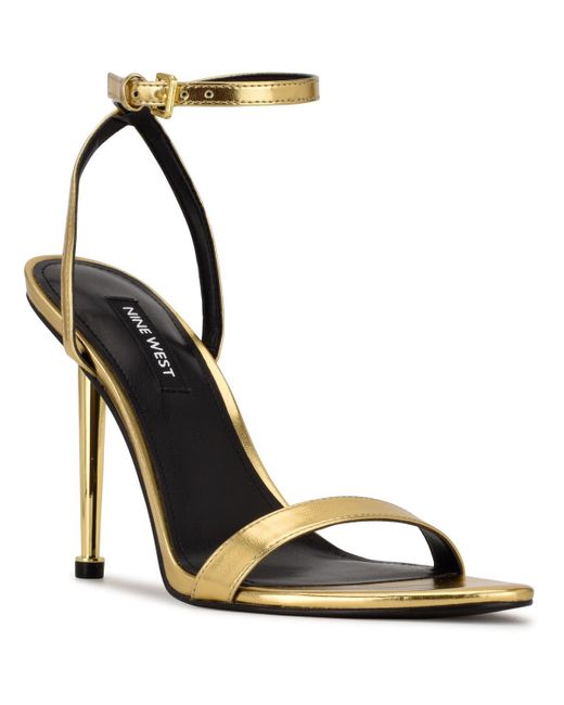 Nine West Metallic Reina Strappy Heels