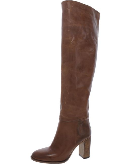 Free People Brown Dakota Slouchy Pull-on Fit Knee-high Boots